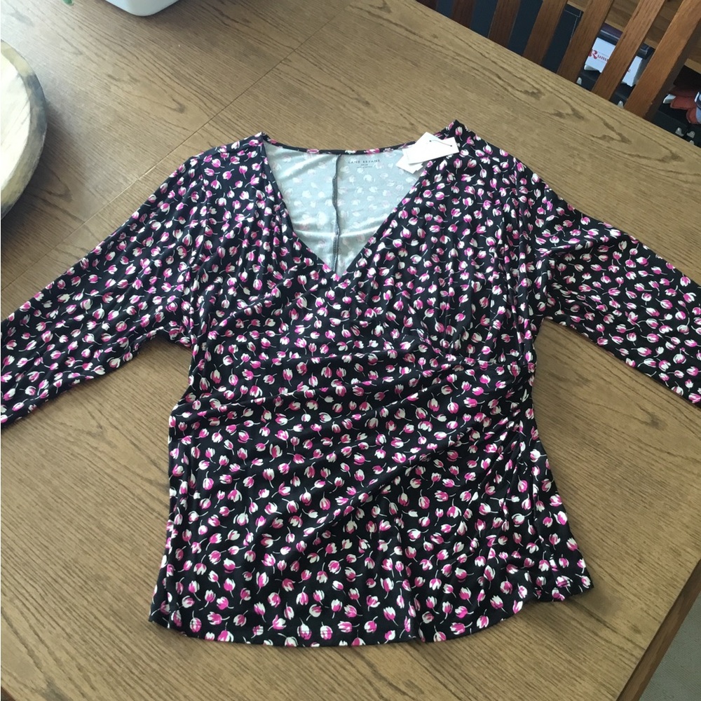 Lane Bryant Floral V-Neck Women's Top